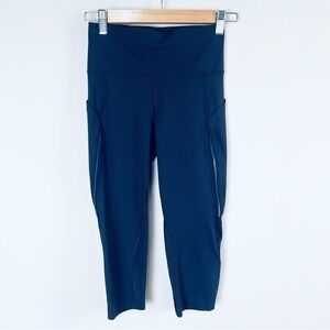 Lululemon Pace Perfect Crop‎ Leggings Boysenberry Purple 17" Size 4